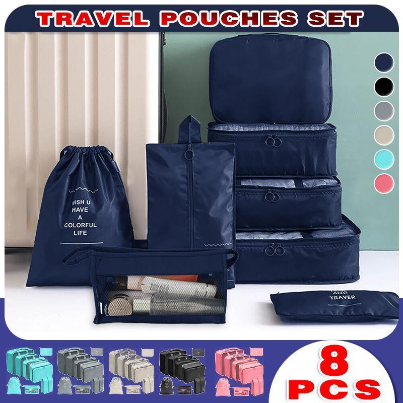 8 Pcs Waterproof Packing Cubes Six Colours | StorageOZ