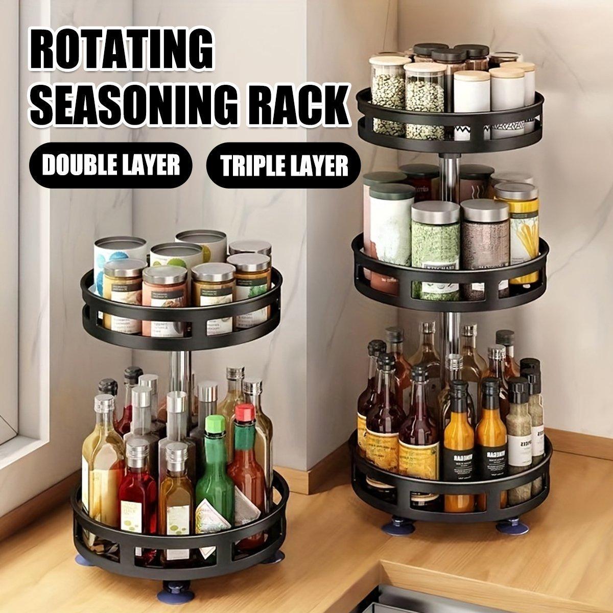 Rotating Countertop Spice Rack Two or Three Tier | StorageOZ