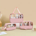 3 Pcs Clear PVC Makeup Bags in Five Colours | StorageOZ