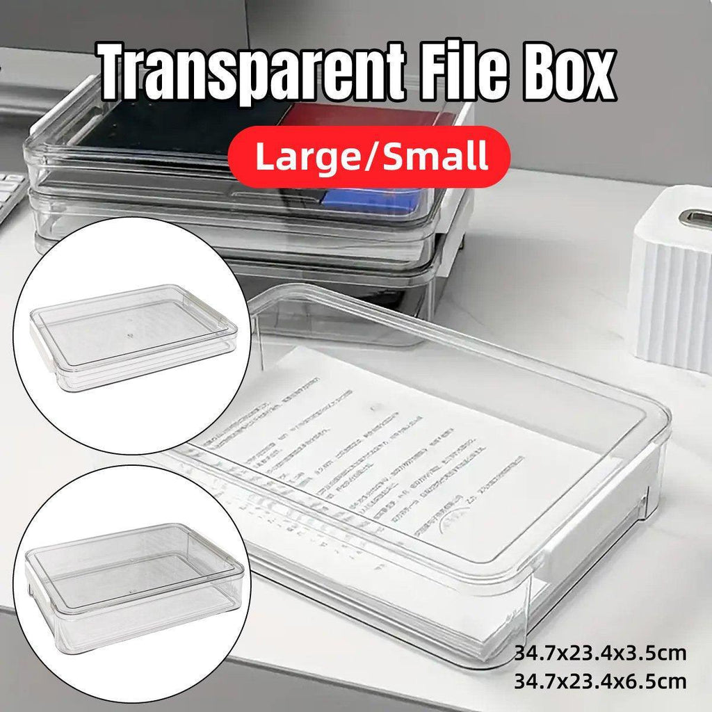 A4 Transparent File Storage Box Two Sizes | StorageOZ