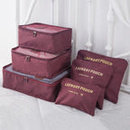 6 Pcs Luggage Organiser Set Seven Colours | StorageOZ