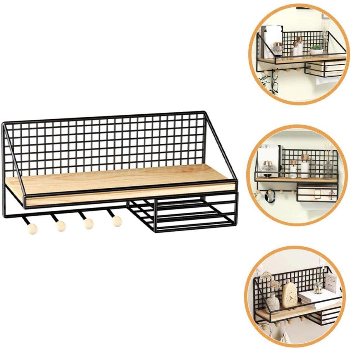 Iron Wood Wall Storage Rack Four Variants | StorageOZ