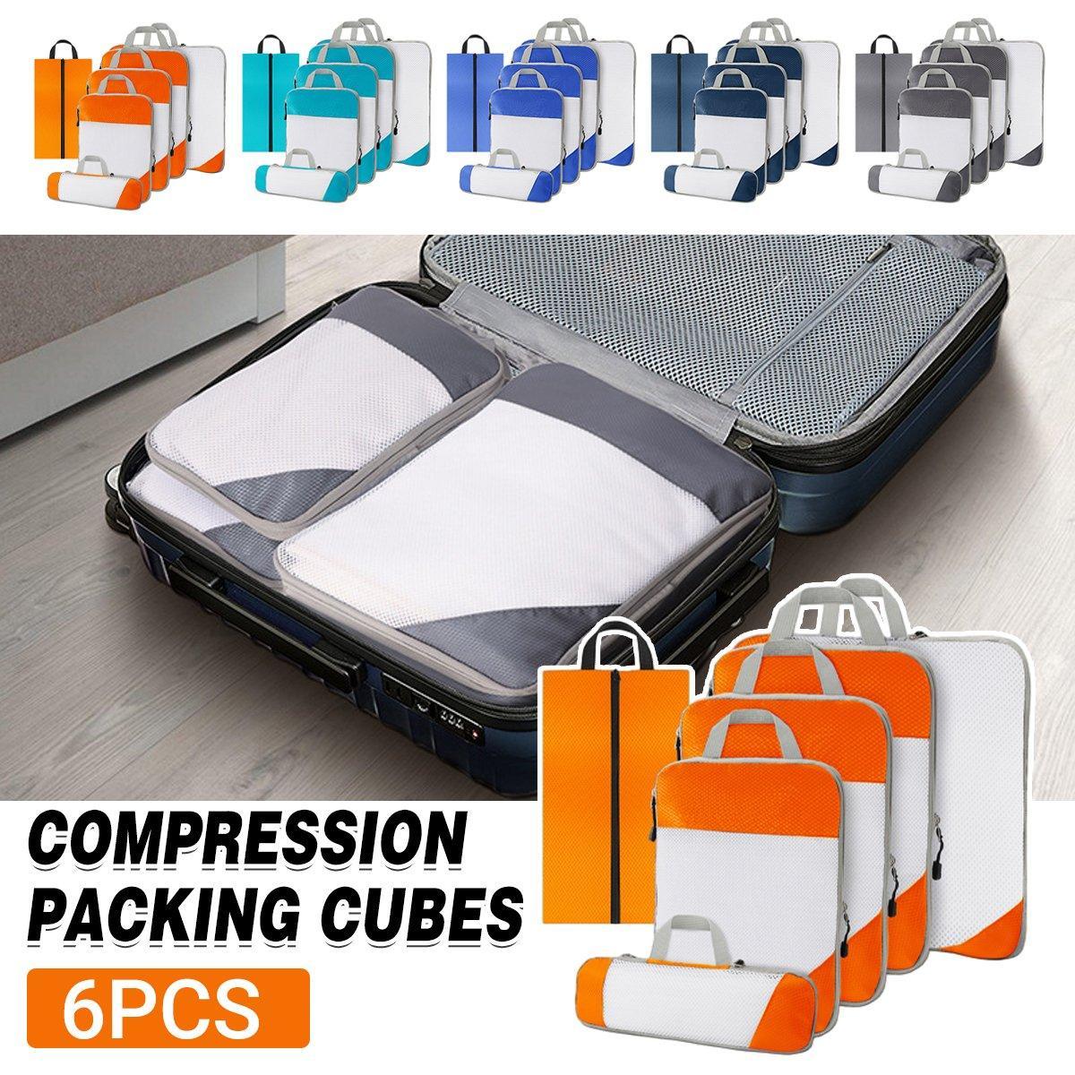 6 Pcs Mesh Travel Storage Bags Five Colours | StorageOZ
