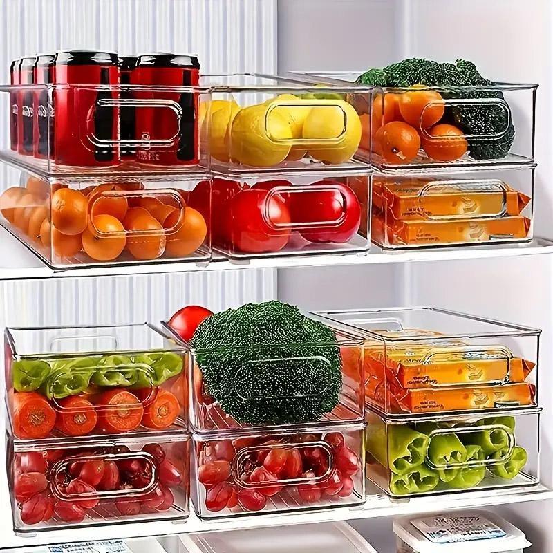 6 Pcs Clear Fridge Storage Boxes Set Set | StorageOZ
