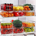 6 Pcs Clear Fridge Storage Boxes Set Set | StorageOZ