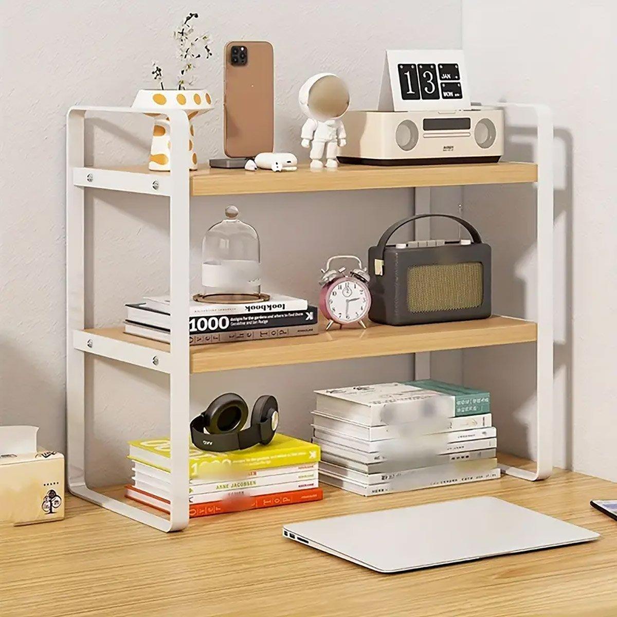Adjustable Desktop Bookshelf One or Two Tiers | StorageOZ
