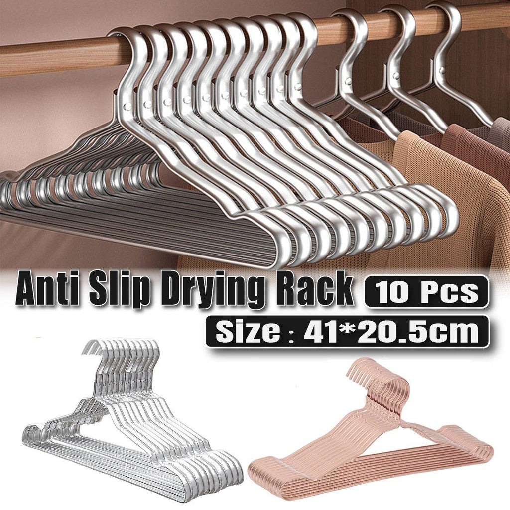 10 Pcs Aluminium Clothes Hangers Two Colours | StorageOZ