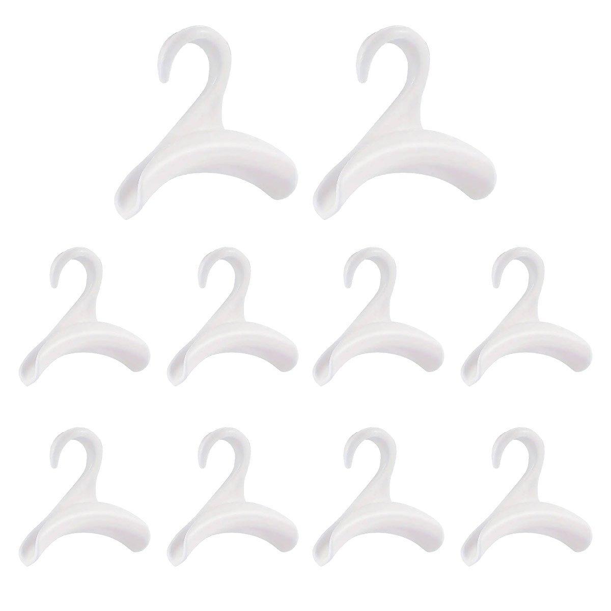 10 Pcs Wardrobe Rail Hooks in Two Colours | StorageOZ