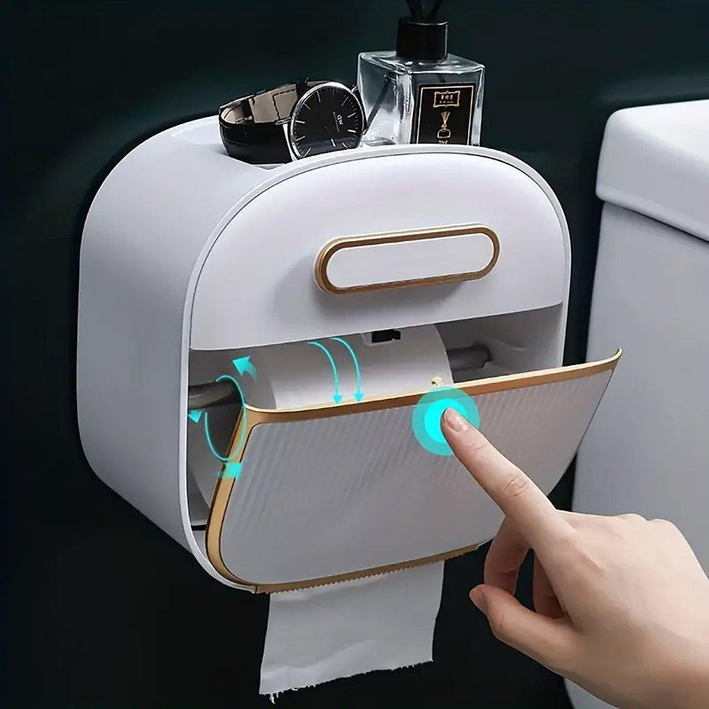 Wall Mounted Toilet Tissue Box Two Colours | StorageOZ