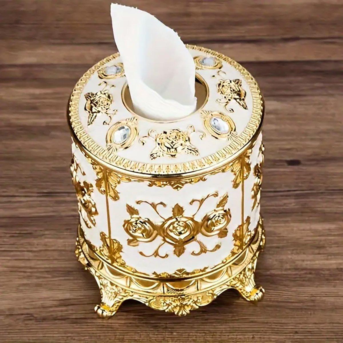 Round Tissue Boxes Two Colours Organiser | StorageOZ