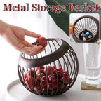 Brown Iron Fruit Storage Basket with Open Wire | StorageOZ