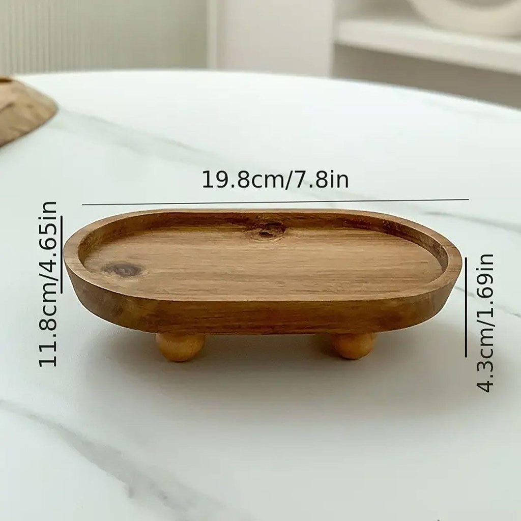 Wooden Oval Tray Home Storage Display Set | StorageOZ