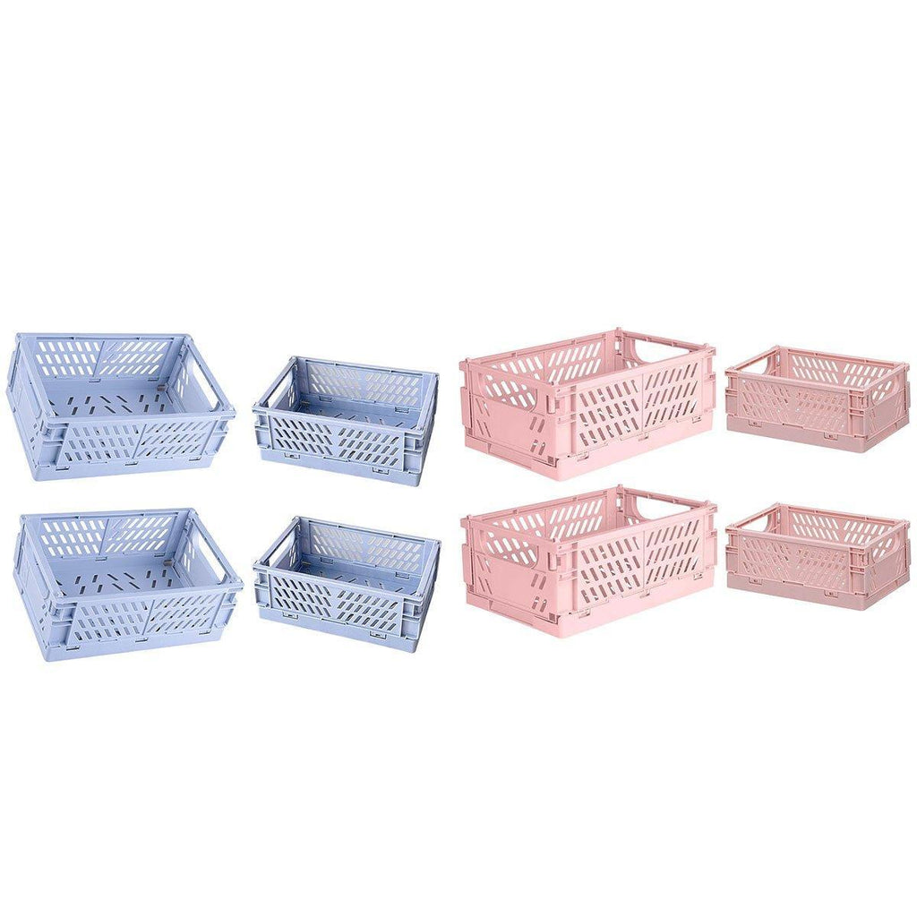 4 Pcs Stackable Storage Baskets Two Colours | StorageOZ
