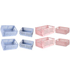 4 Pcs Stackable Storage Baskets Two Colours | StorageOZ