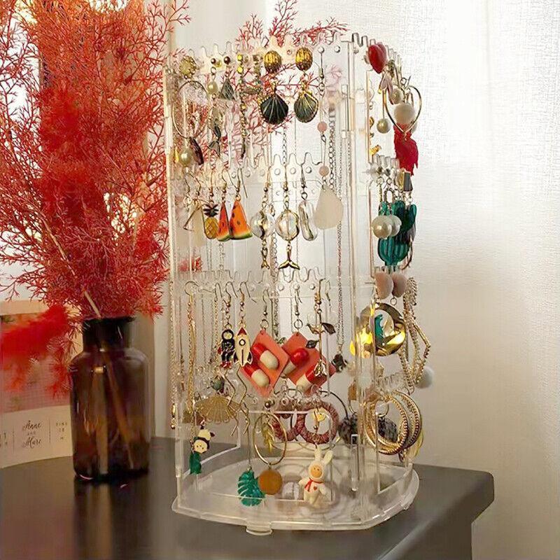 Rotating Acrylic Earring Jewellery Display Rack | StorageOZ