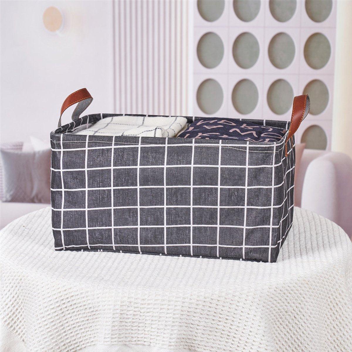 Cotton Linen Storage Baskets Six Prints Set | StorageOZ