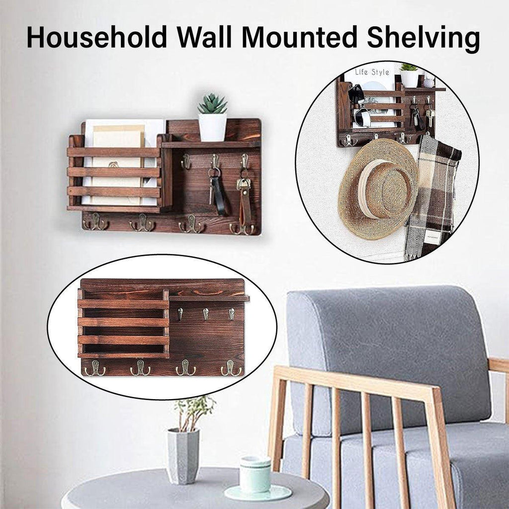 Wood Look Wall Shelf Storage Organiser Set | StorageOZ