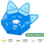 2 Pcs 7 Grid Pill Storage Boxes Eight Colours | StorageOZ