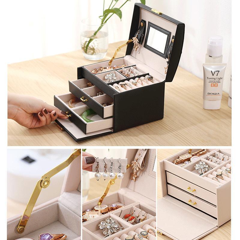 Two Drawer Velvet Jewellery Box Two Colours | StorageOZ