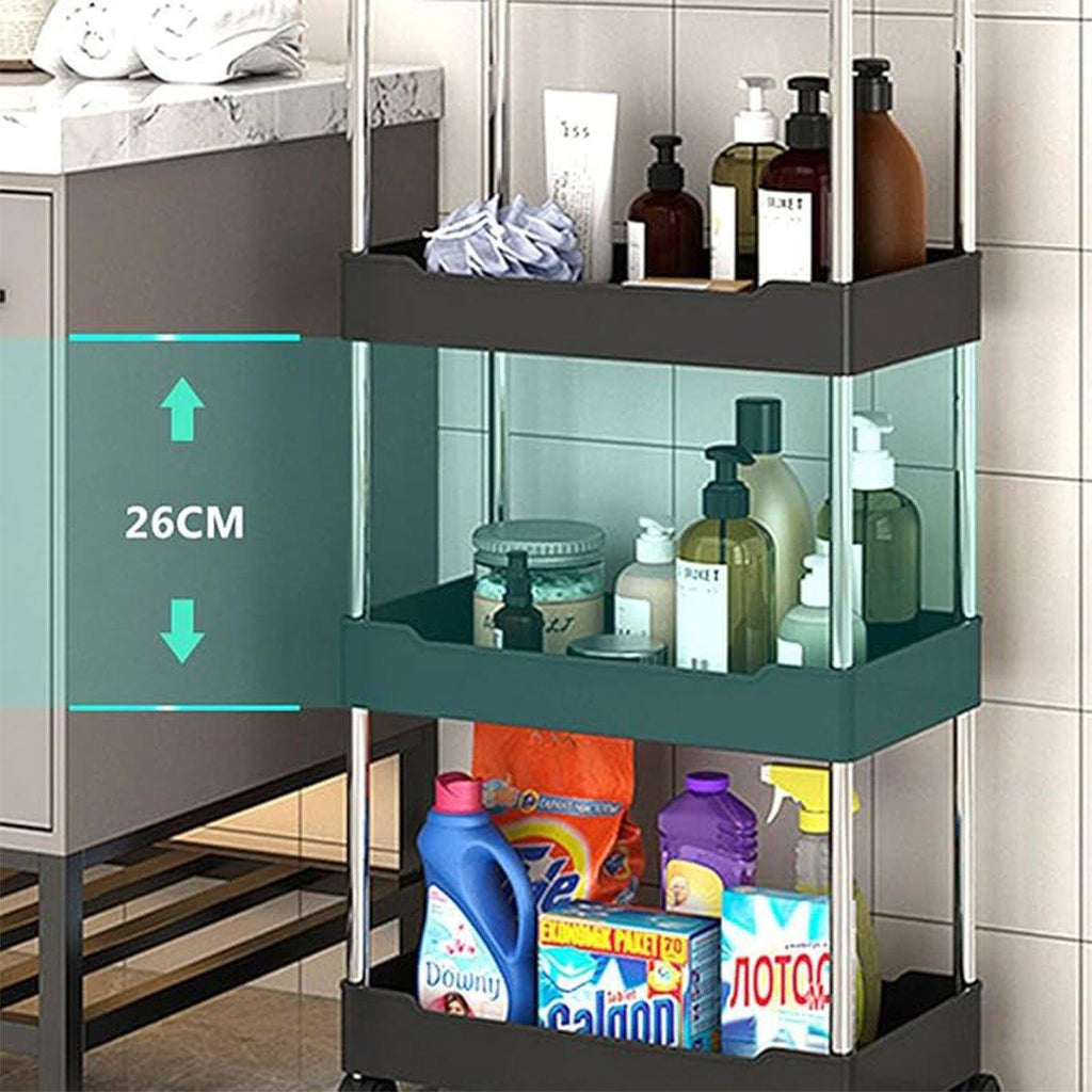 Rolling Storage Cart 3 or 4 Tiers Two Colours | StorageOZ