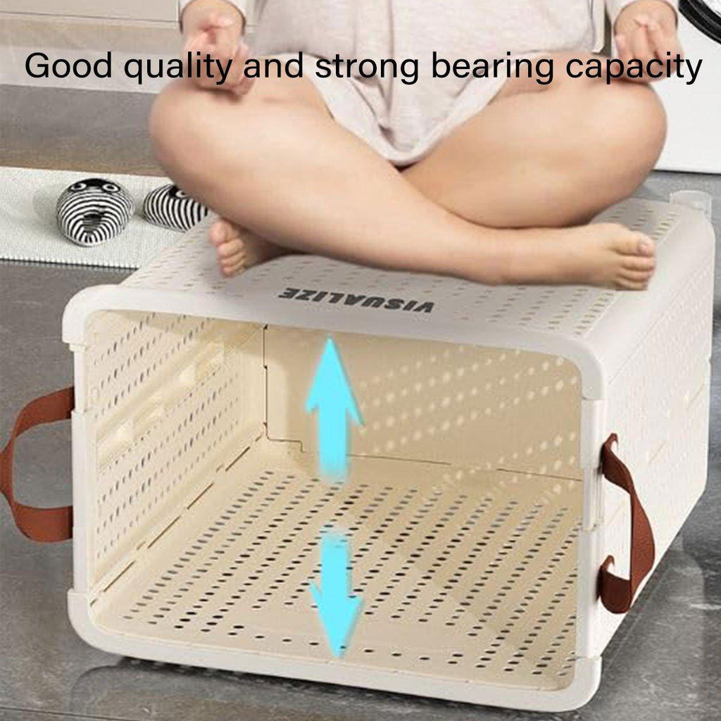 Folding Ventilated Laundry Basket Hamper | StorageOZ