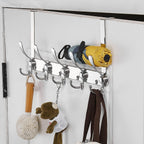 5 Hook Stainless Steel Over Door Coat Rack | StorageOZ