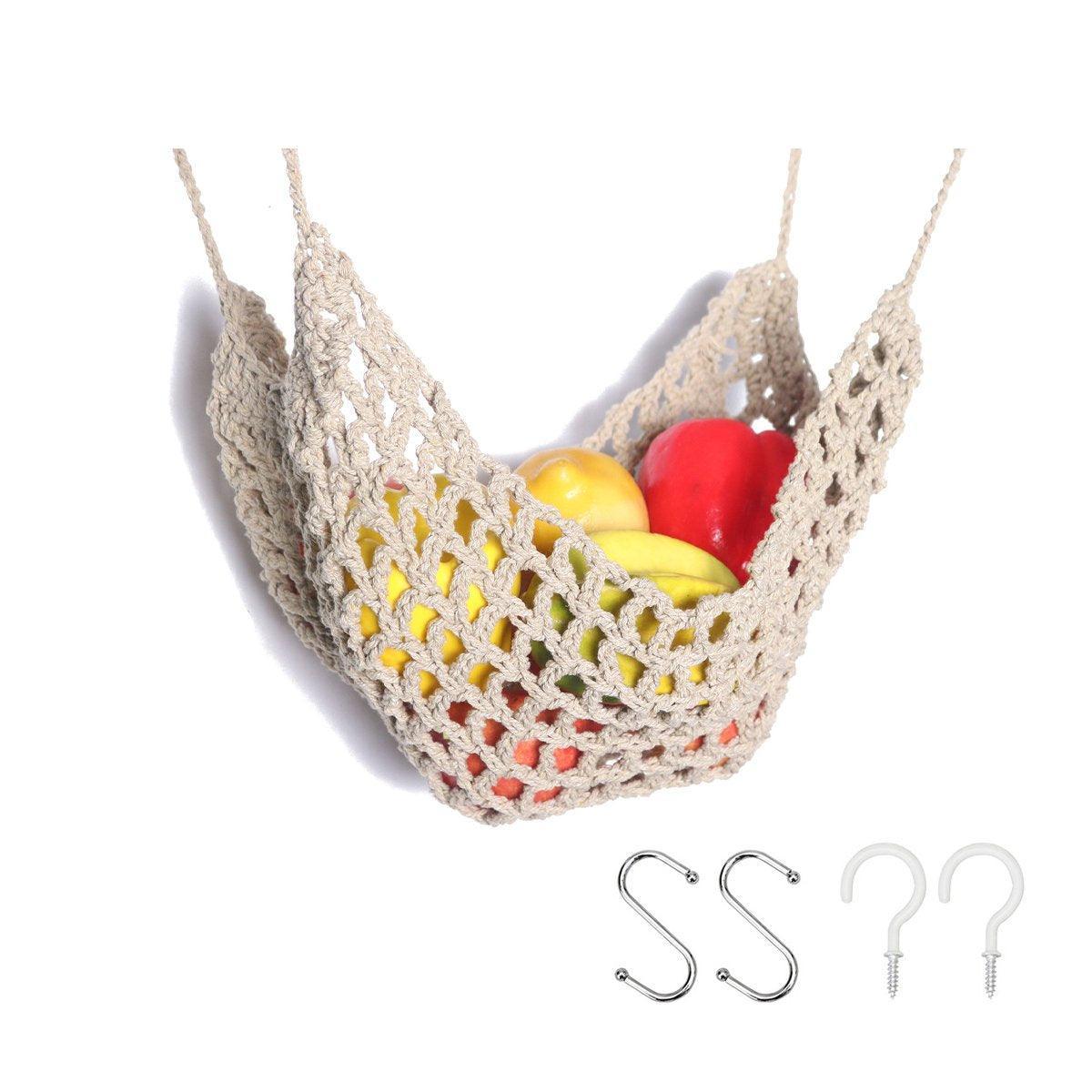 Hanging Mesh Fruit Basket for Kitchen Shelf | StorageOZ