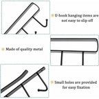 2 Pcs 6 Hook Iron Wall Rack in Two Colours | StorageOZ