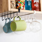 2 Pcs 6 Hook Iron Wall Rack in Two Colours | StorageOZ