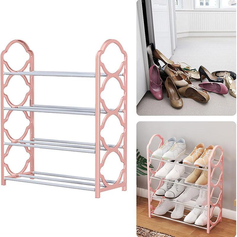 4 Tier Shoe Rack in Three Colours Organiser | StorageOZ