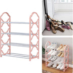 4 Tier Shoe Rack in Three Colours Organiser | StorageOZ