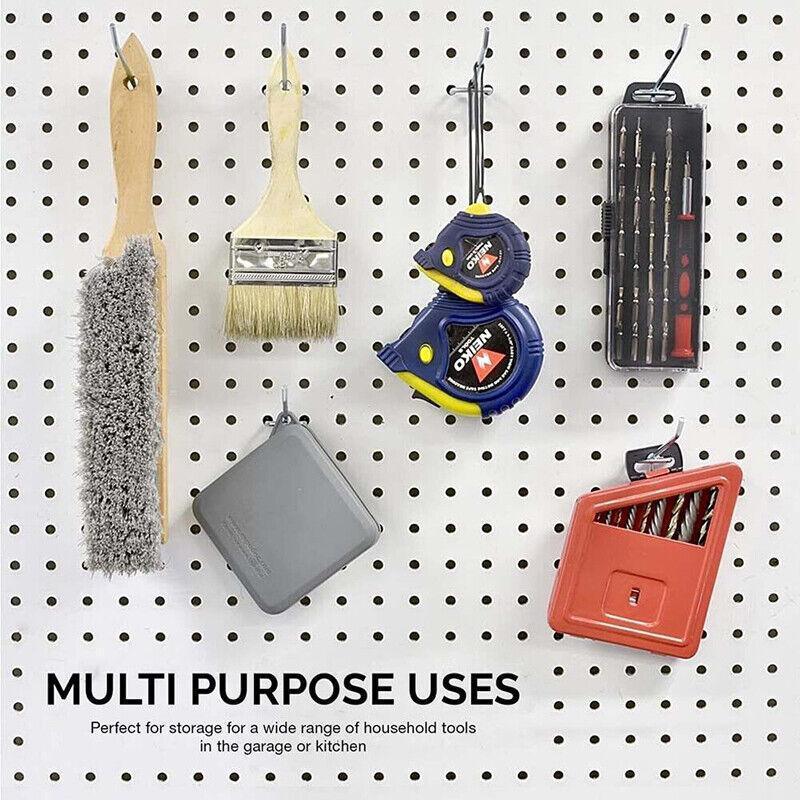 50 Pcs Steel Pegboard Hooks Four Lengths | StorageOZ