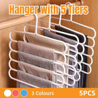 5 Pcs Five Layer Trouser Racks Three Colours | StorageOZ