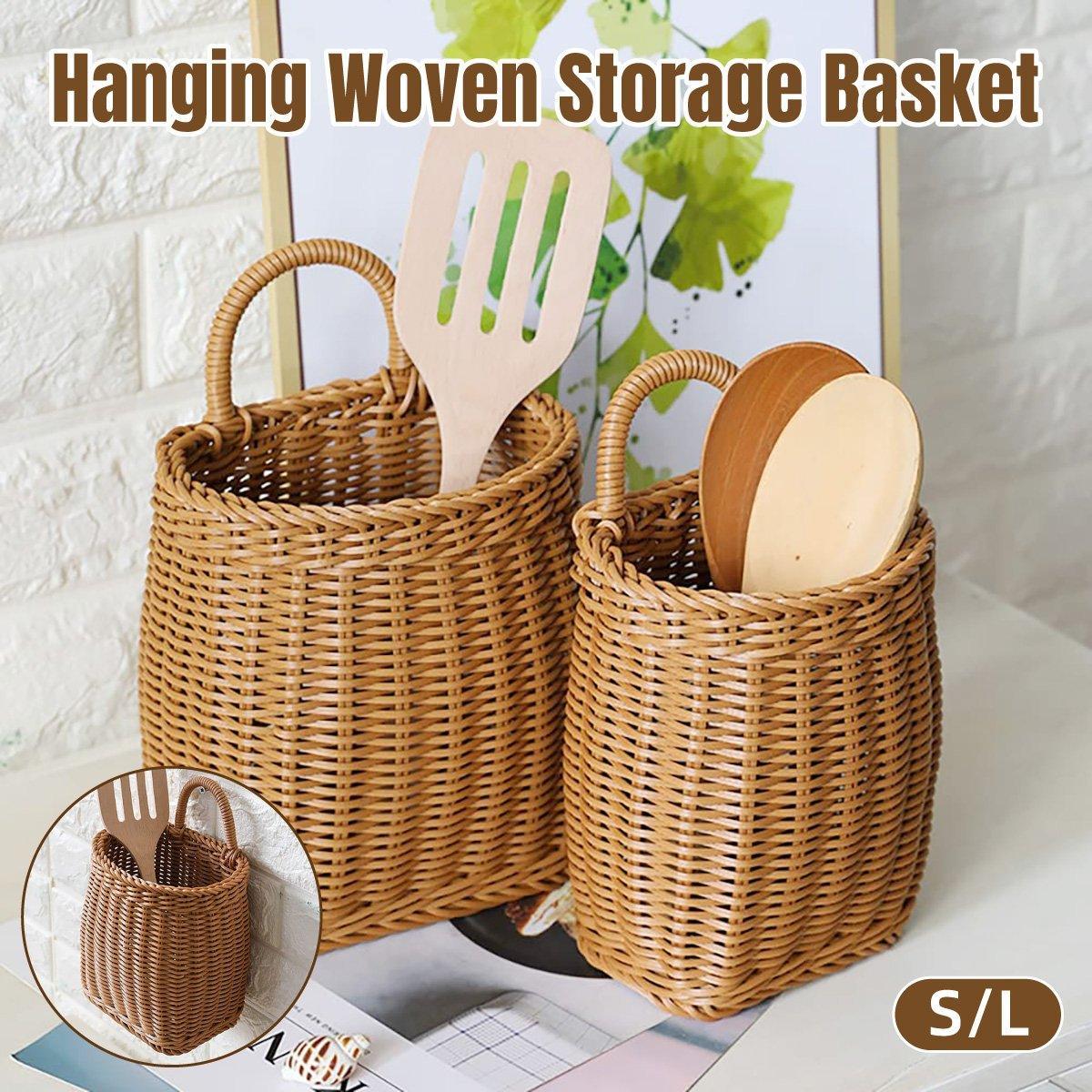 Rattan Style Hanging Basket in Two Sizes | StorageOZ