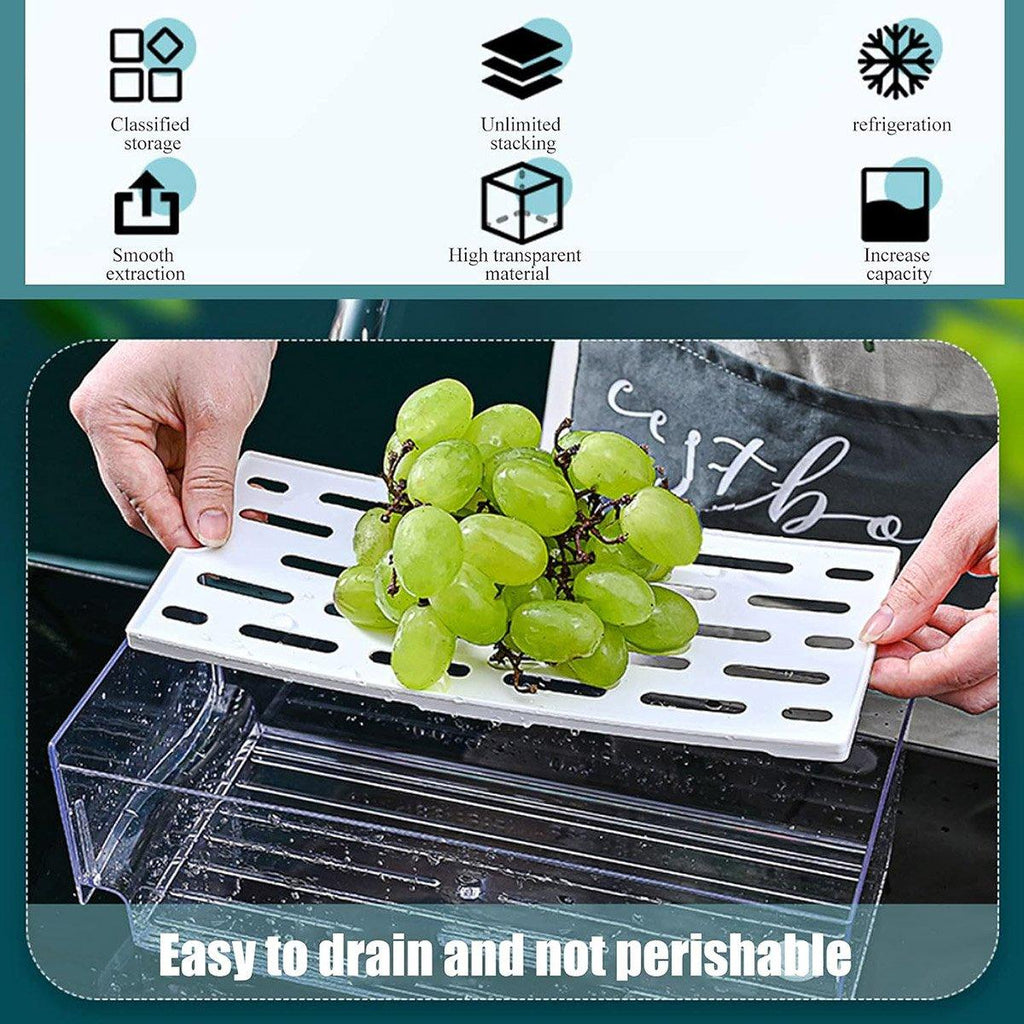 2 Pcs Fridge Drawer Boxes in Two Sizes Set | StorageOZ