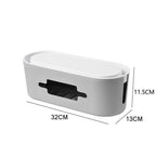 Lid Cable Management Box in Grey or White | StorageOZ