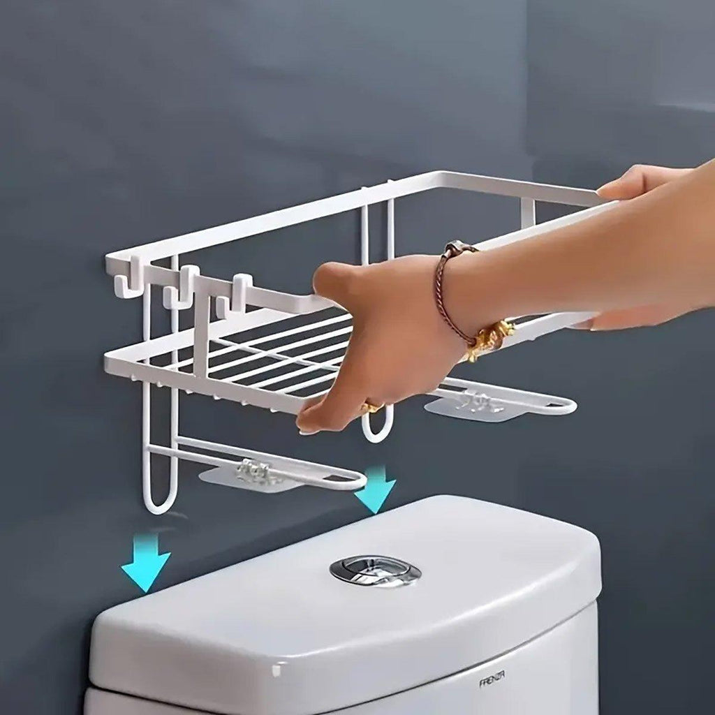 Stainless Bathroom Wall Storage Rack Two Colours | StorageOZ