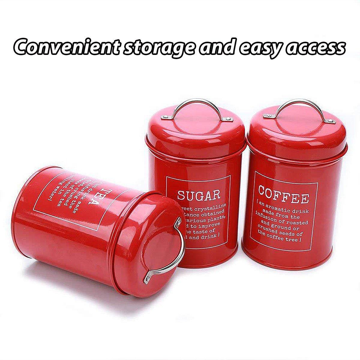 3 Pcs Sealed Kitchen Canister Jar Set Organiser | StorageOZ