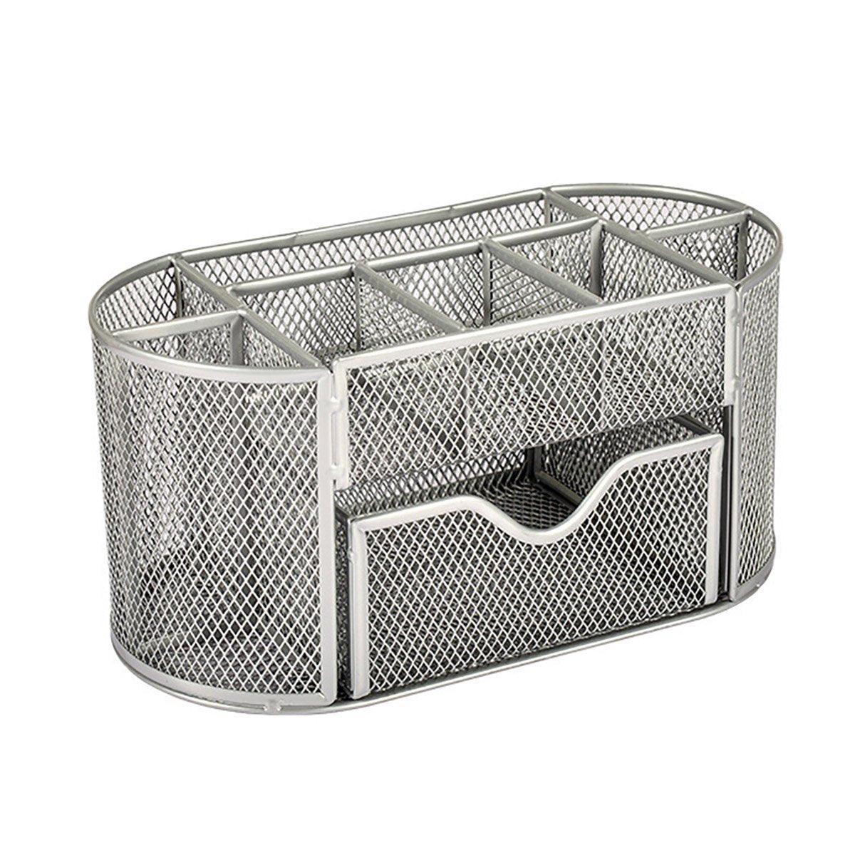 Metal Pen Holder Box with Drawer Three Colours | StorageOZ