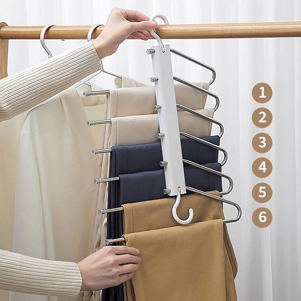Stainless Folding Pants Rack Two Colours | StorageOZ