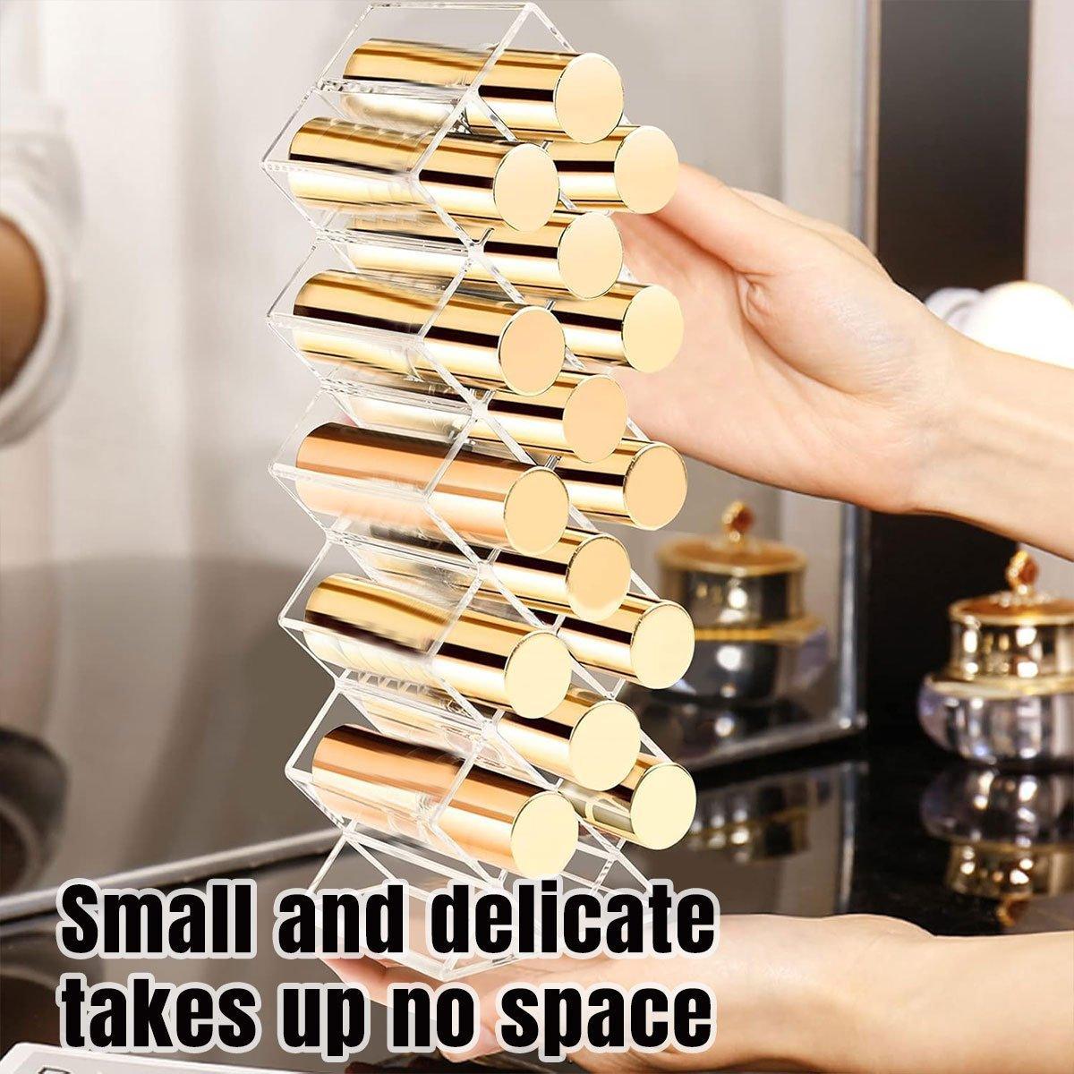 Vertical Clear Lipstick Rack for Vanity Storage | StorageOZ