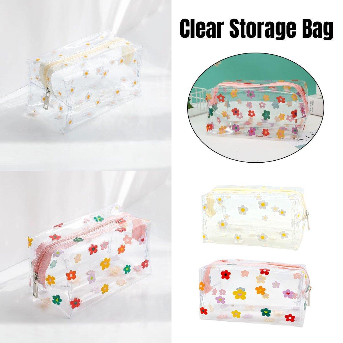 2 Pcs Clear PVC Travel Makeup Storage Bags | StorageOZ