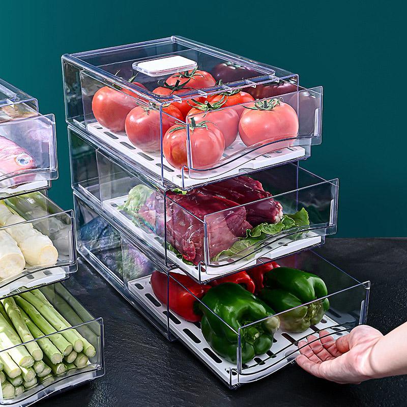 2 Pcs Fridge Drawer Boxes in Two Sizes Set | StorageOZ
