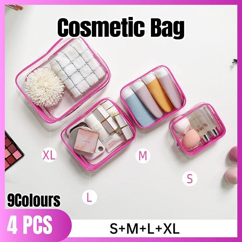 4 Pcs PVC Cosmetic Storage Bags Nine Colours | StorageOZ