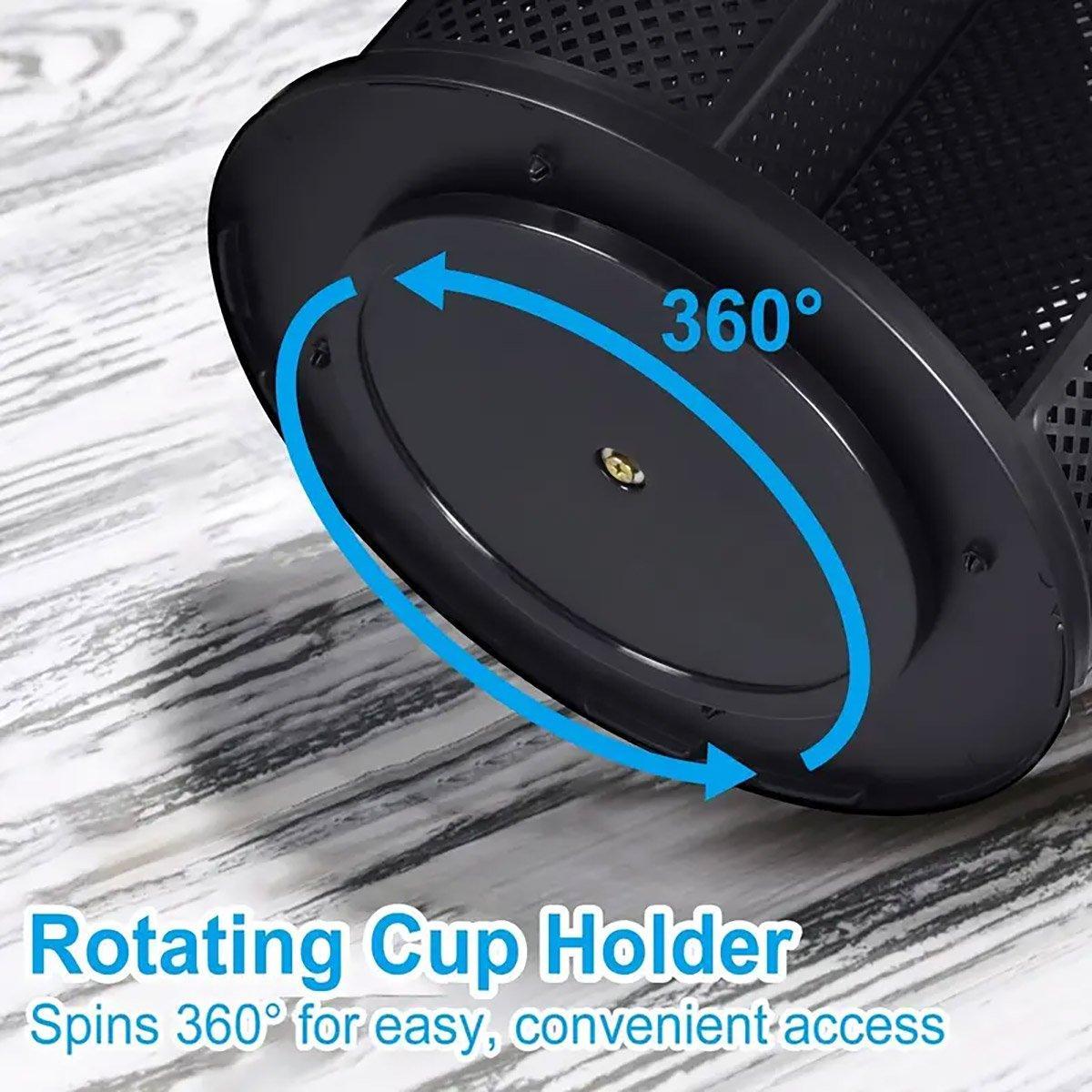 4 Compartment Rotating Cup Holder Three Colours | StorageOZ