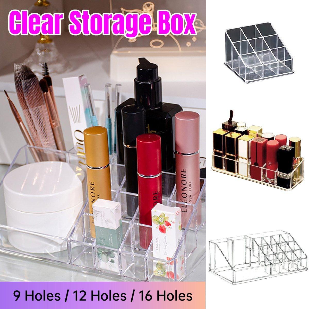 Clear Multi Grid Desktop Storage Box Organiser | StorageOZ