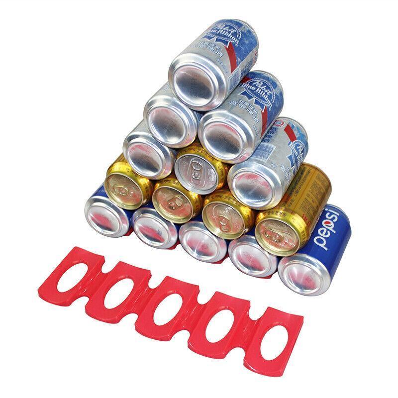 Silicone Fridge Can Holder Bottle Rack Red | StorageOZ