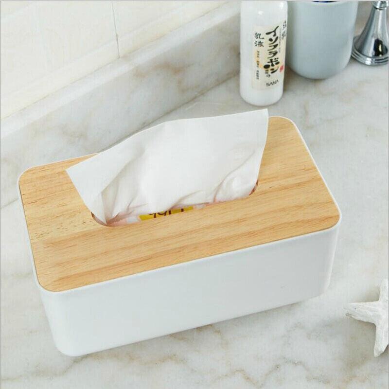 PP Wood Tissue Box Cover in Four Colours | StorageOZ