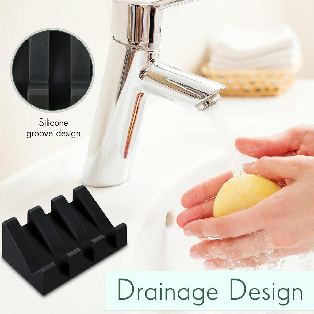 2 Pcs Silicone Soap Dish Holders Two Colours | StorageOZ