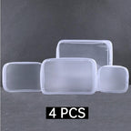 4 Pcs Clear Wash Bags Travel Organiser Set | StorageOZ